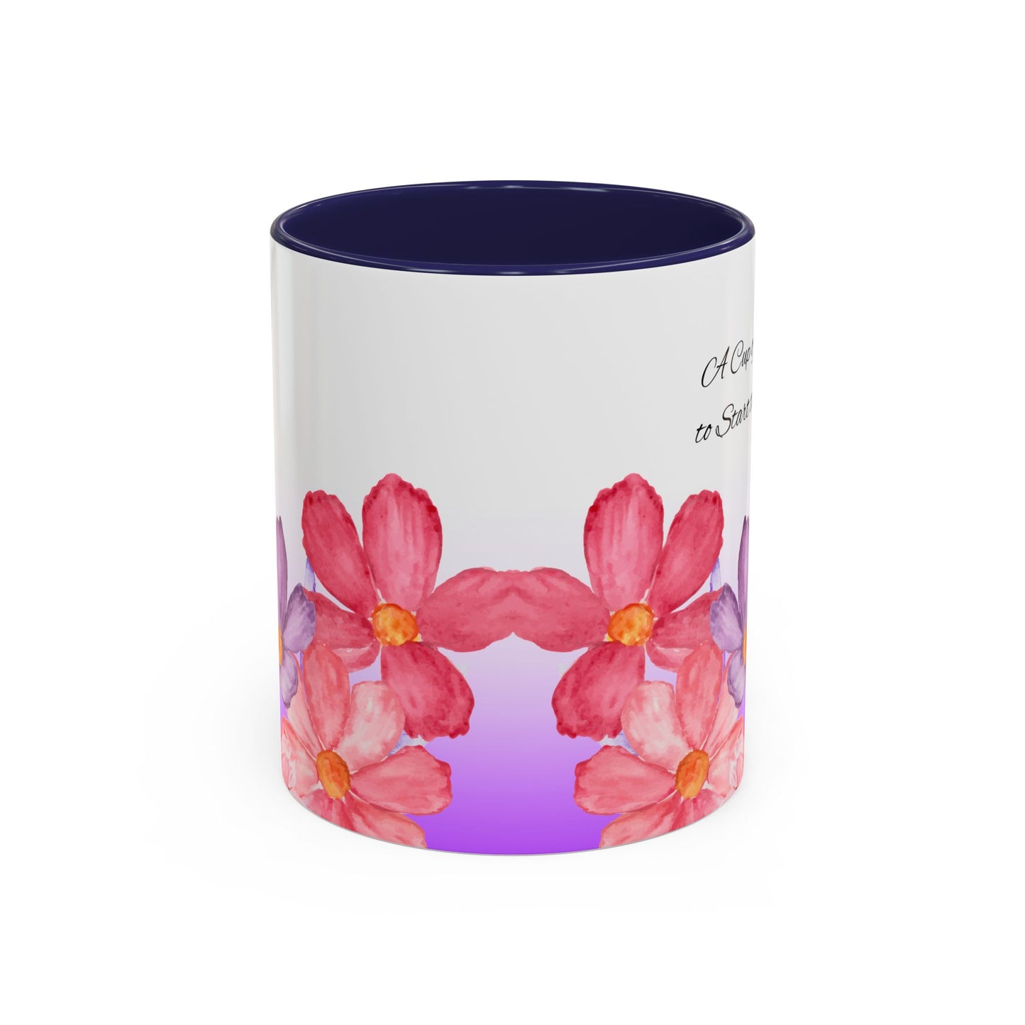 Inspirational Floral - Accent Coffee Mug (11, 15oz)