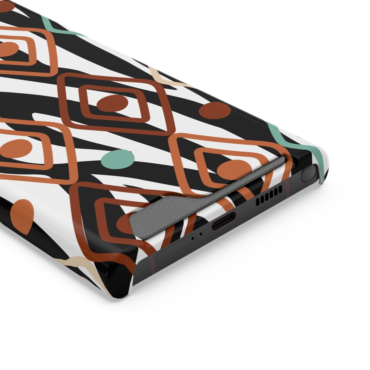 Ethnic Phone Case with Card Holder - Unique Phone Cases - Ethnic Print Phone Case