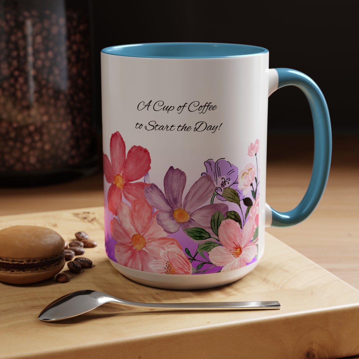 Inspirational Floral - Accent Coffee Mug (11, 15oz)