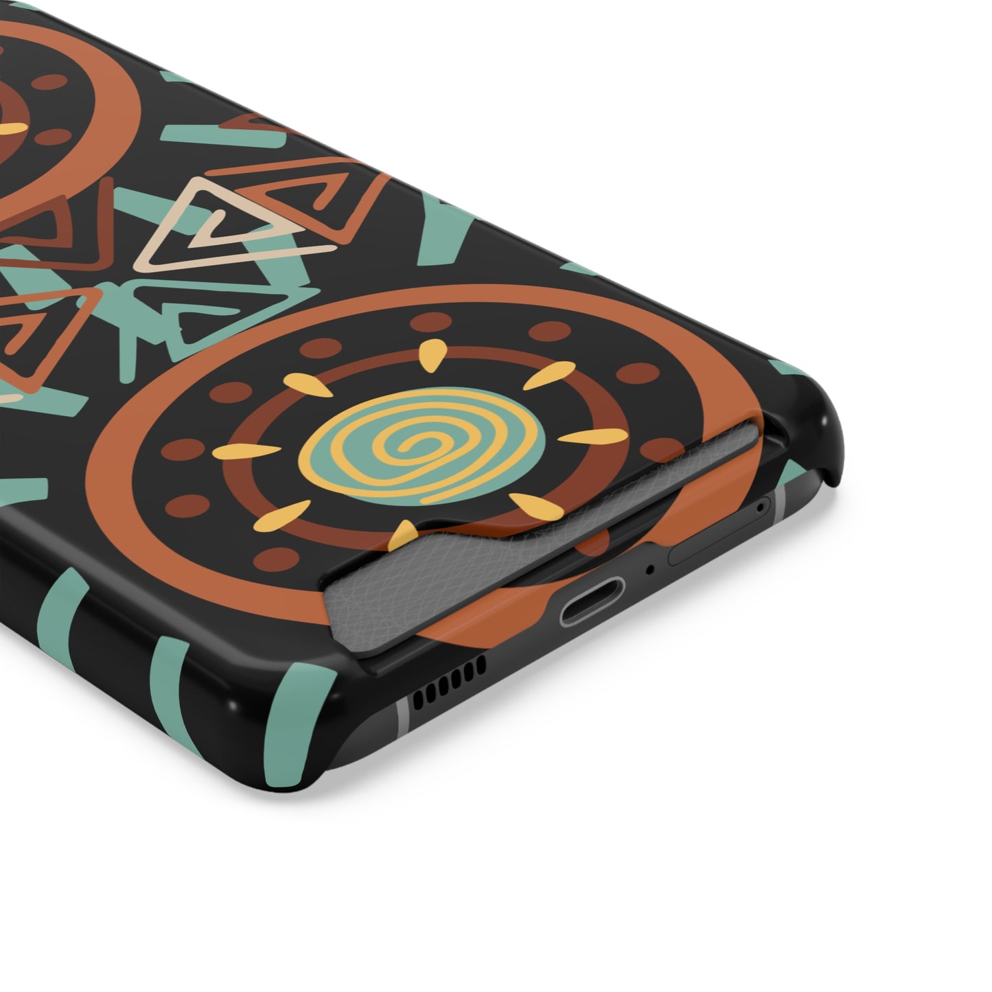 Ethnic Phone Case with Card Holder - Unique Phone Cases - Ethnic Print Phone Case