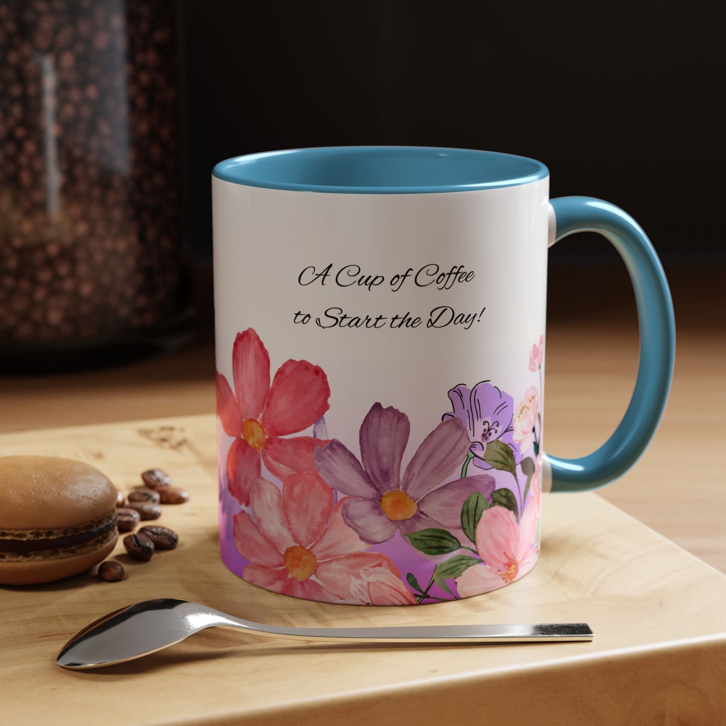 Inspirational Floral - Accent Coffee Mug (11, 15oz)