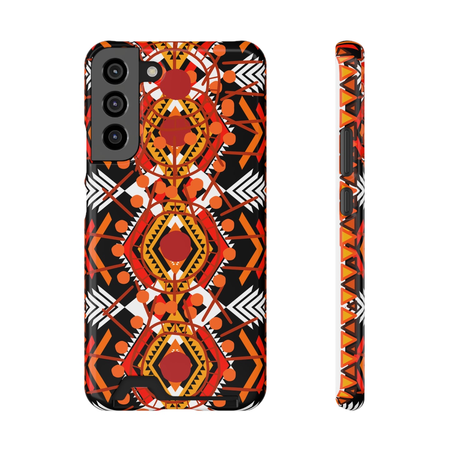 Ethnic Phone Case with Card Holder - Unique Phone Cases - Ethnic Print Phone Case