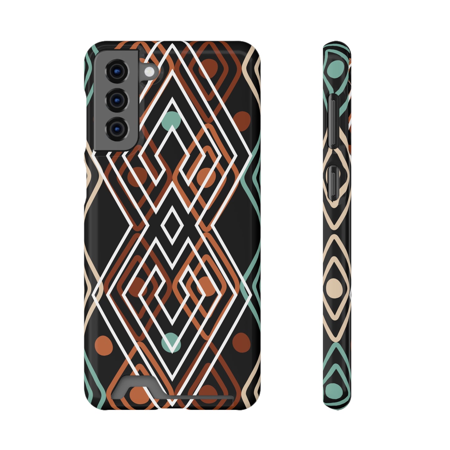 Ethnic Phone Case with Card Holder - Unique Phone Cases - Ethnic Print Phone Case