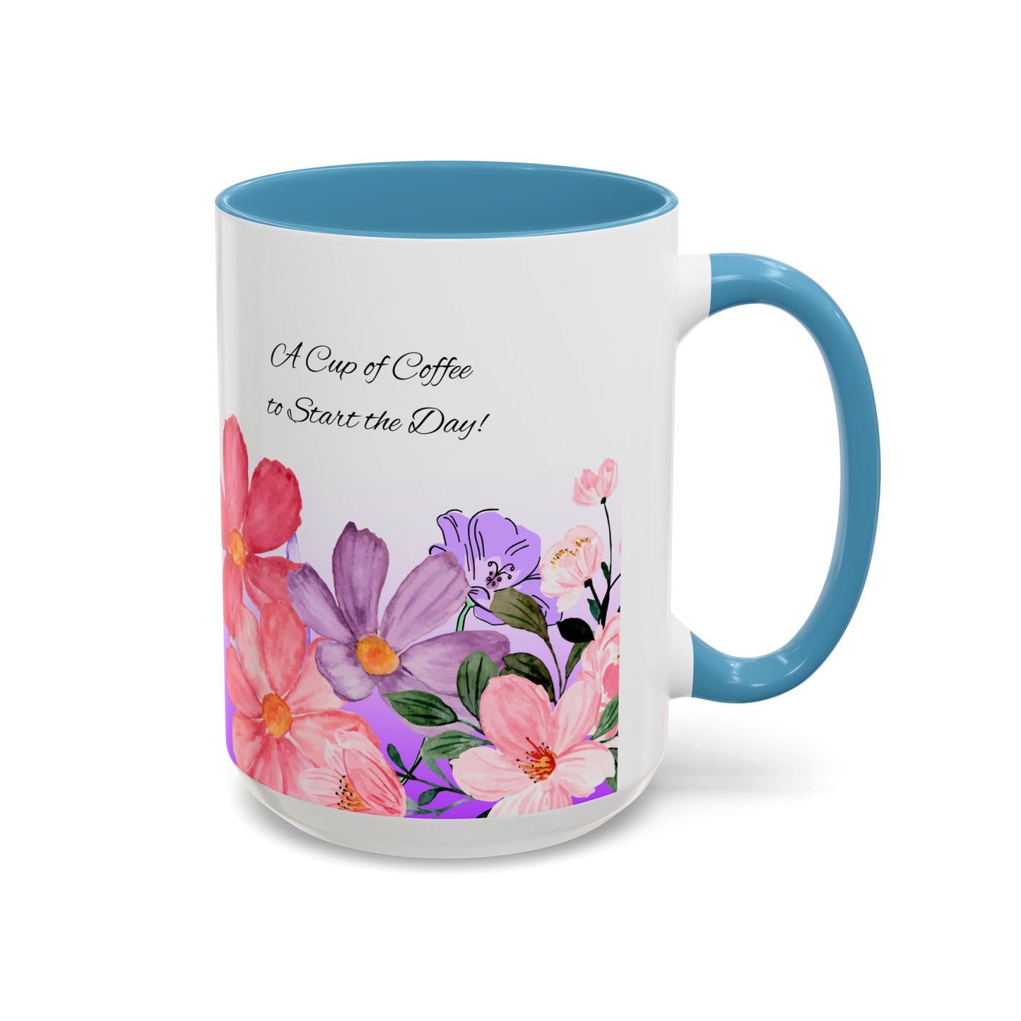 Inspirational Floral - Accent Coffee Mug (11, 15oz)