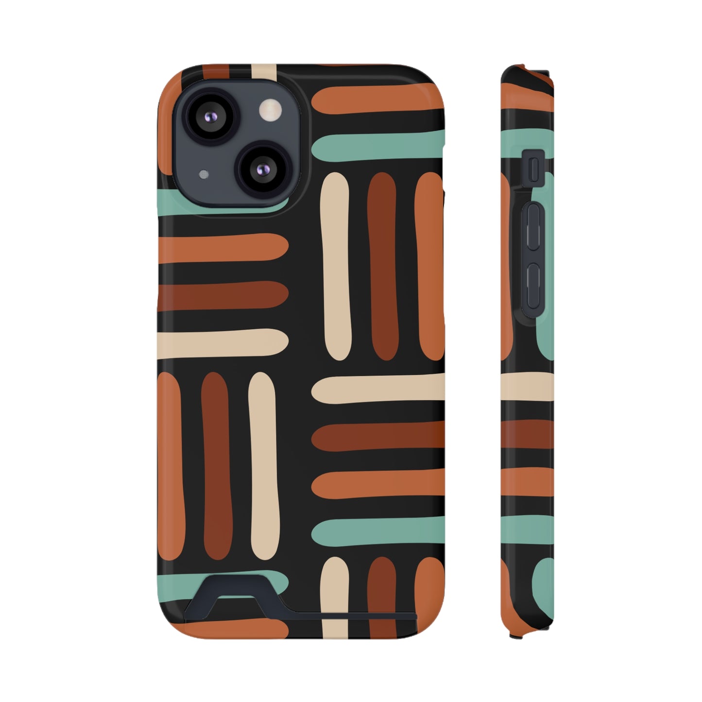 Ethnic Phone Case with Card Holder - Unique Phone Cases - Ethnic Print Phone Case