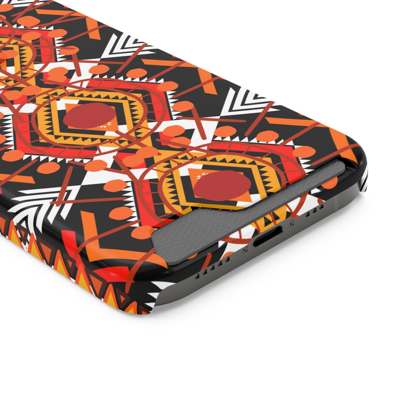 Ethnic Phone Case with Card Holder - Unique Phone Cases - Ethnic Print Phone Case