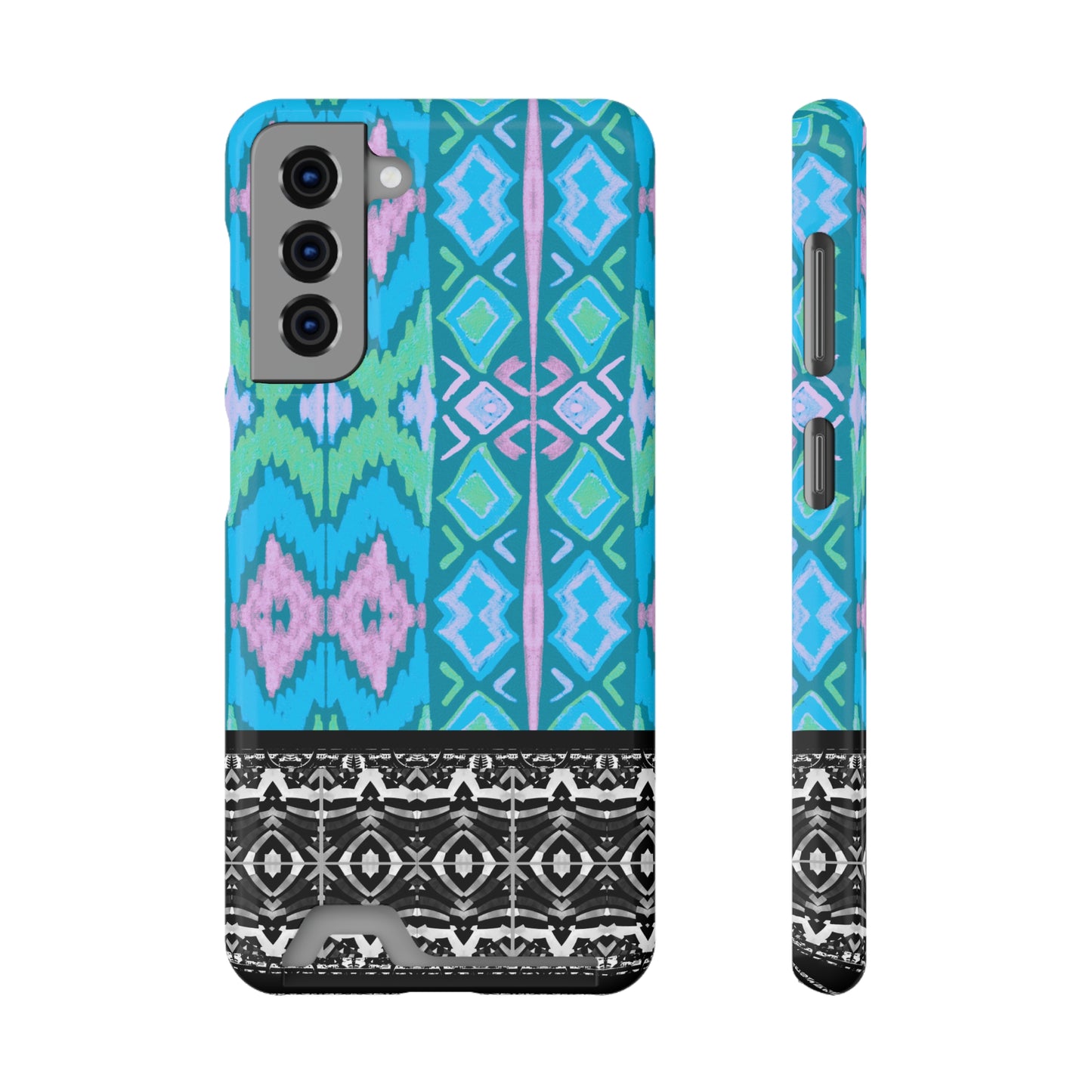 Ethnic Phone Case with Card Holder - Unique Phone Cases - African Print Phone Case