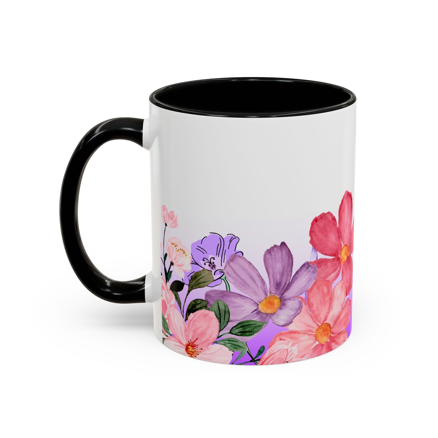 Inspirational Floral - Accent Coffee Mug (11, 15oz)