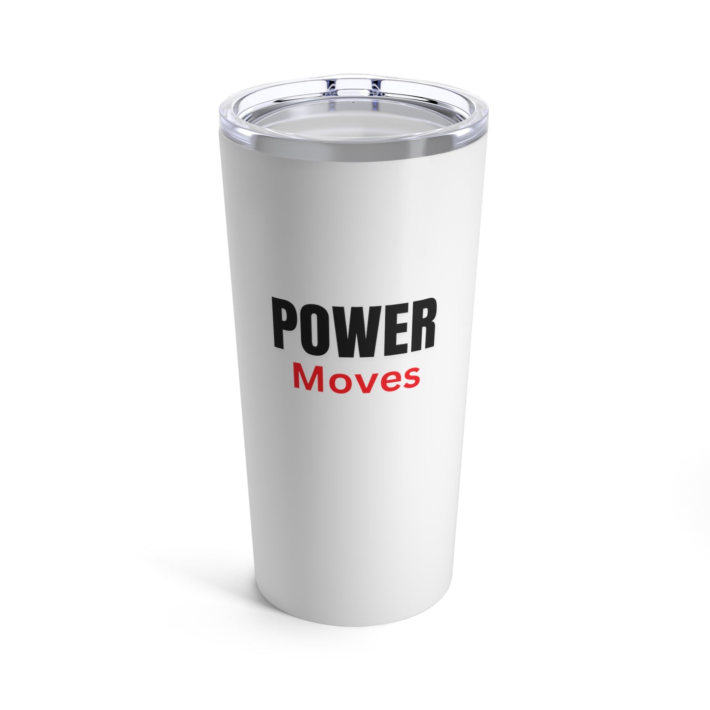 Inspirational Tumbler - "Power Moves" (Word Art) - White Tumbler 20oz - Gifts - Women - Men - Etsy - Gifts - Coffee - Tea