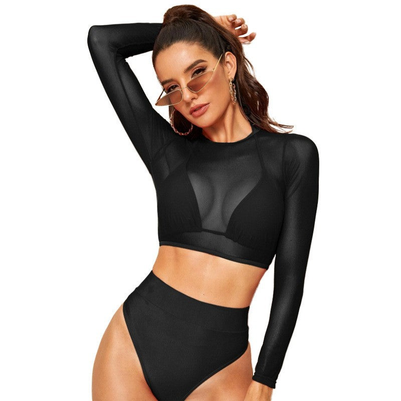 New European And American Split Swimsuit Mesh Bikini