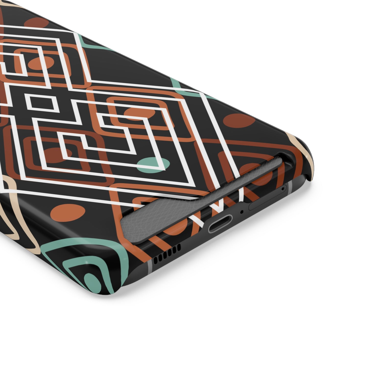 Ethnic Phone Case with Card Holder - Unique Phone Cases - Ethnic Print Phone Case