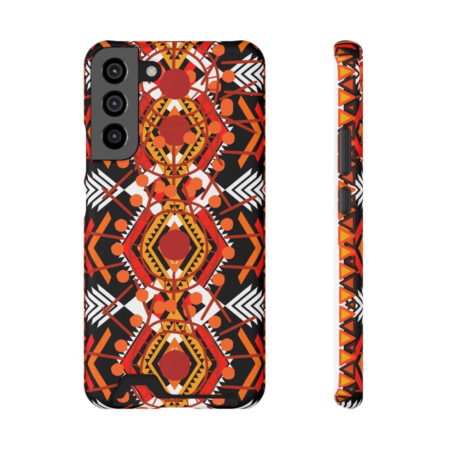 Ethnic Phone Case with Card Holder - Unique Phone Cases - Ethnic Print Phone Case