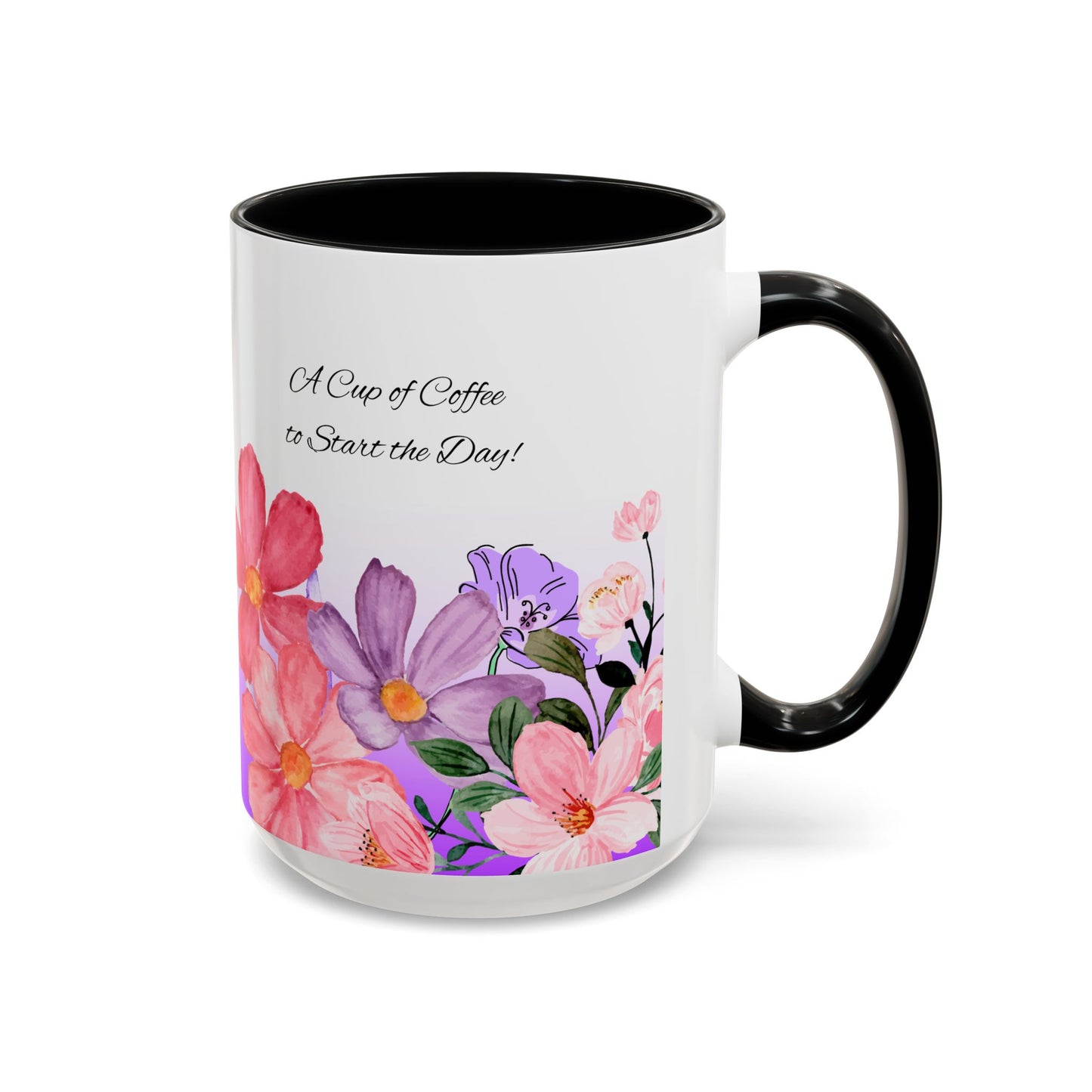 Inspirational Floral - Accent Coffee Mug (11, 15oz)