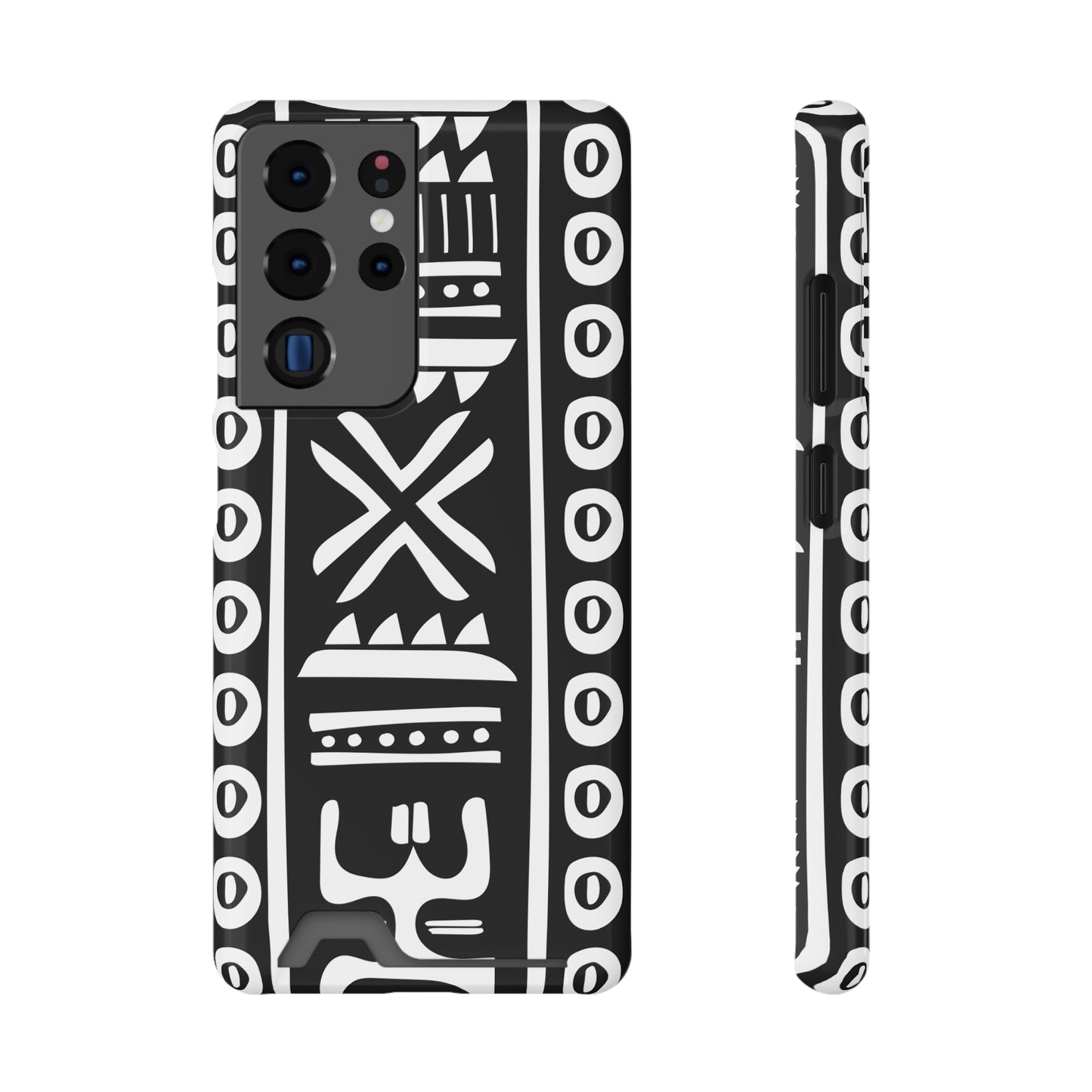 Ethnic Phone Case with Card Holder - Unique Phone Cases - African Print Phone Case