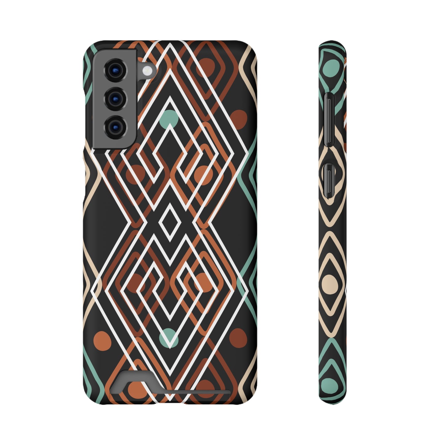 Ethnic Phone Case with Card Holder - Unique Phone Cases - Ethnic Print Phone Case