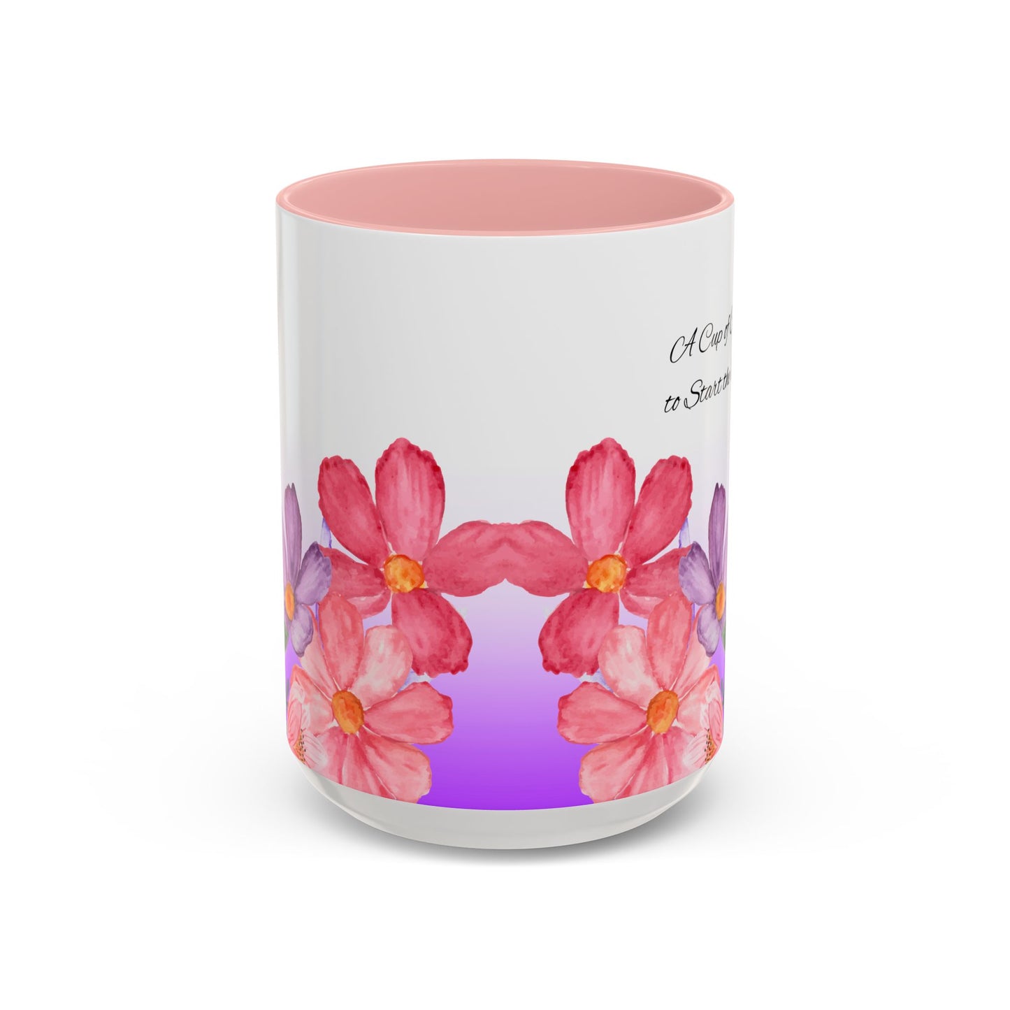 Inspirational Floral - Accent Coffee Mug (11, 15oz)