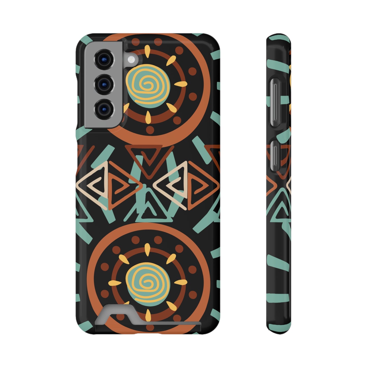 Ethnic Phone Case with Card Holder - Unique Phone Cases - Ethnic Print Phone Case