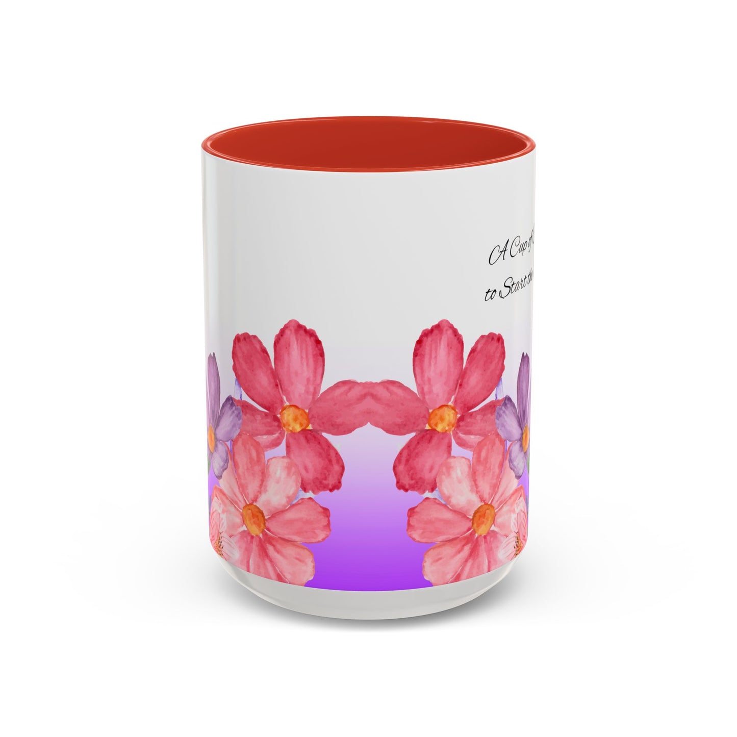 Inspirational Floral - Accent Coffee Mug (11, 15oz)