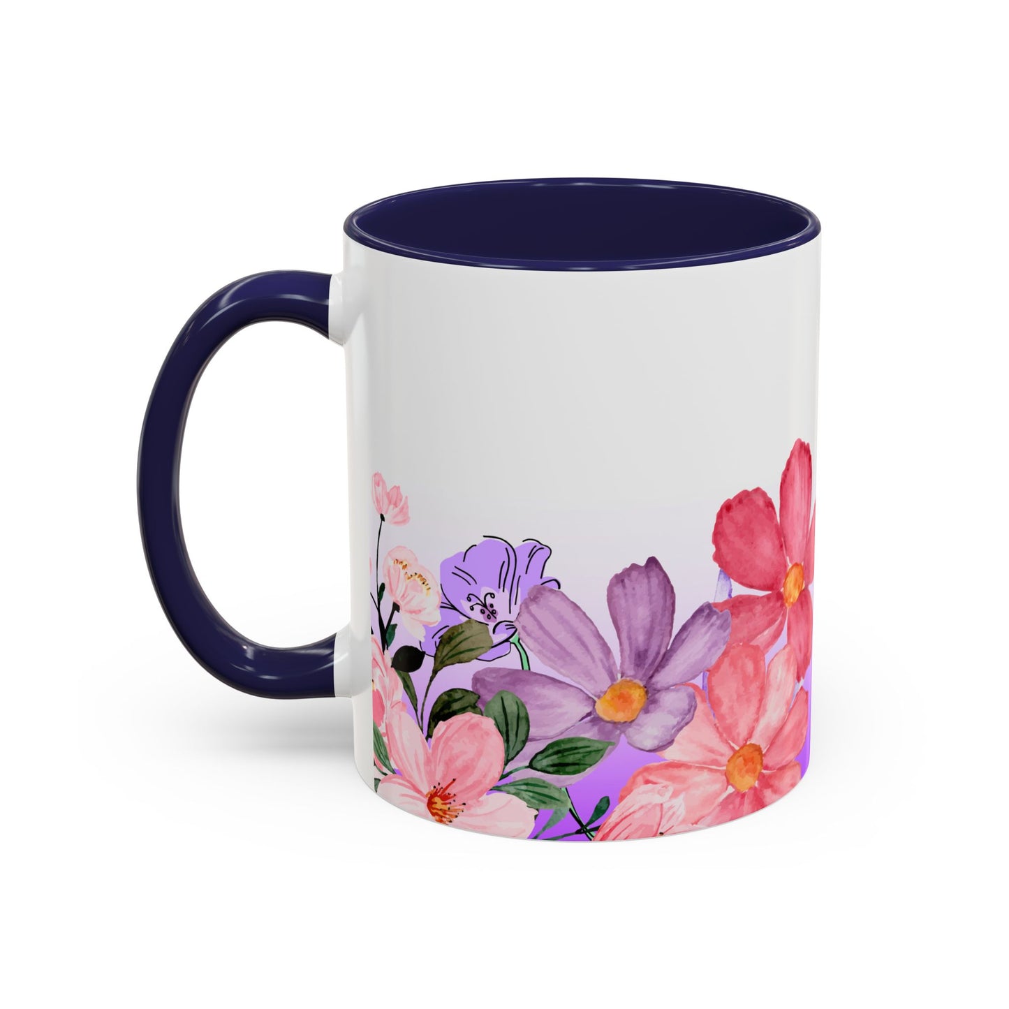 Inspirational Floral - Accent Coffee Mug (11, 15oz)