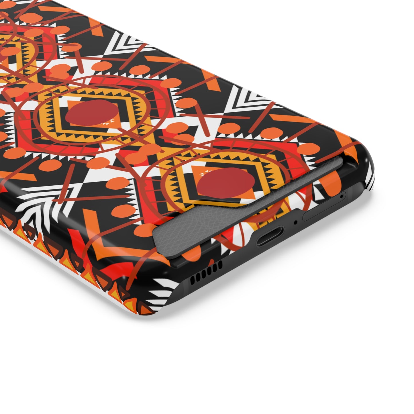 Ethnic Phone Case with Card Holder - Unique Phone Cases - Ethnic Print Phone Case