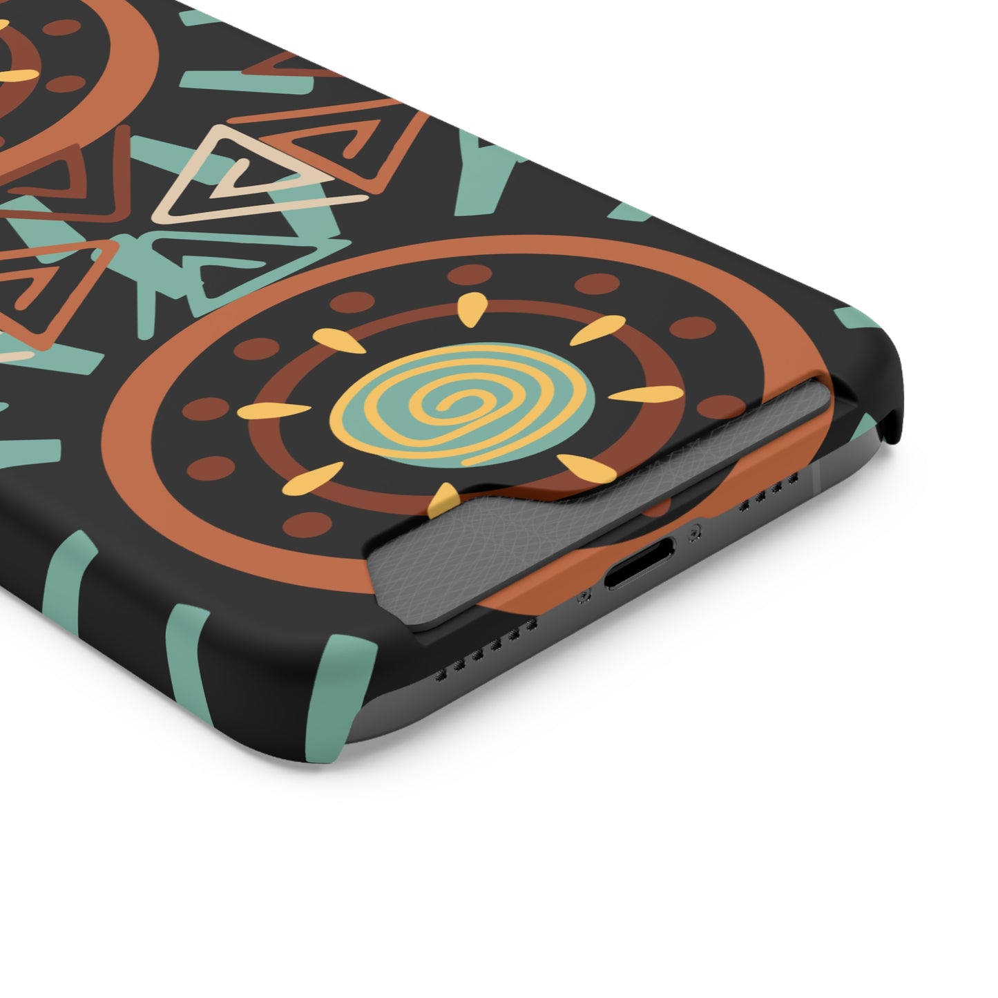 Ethnic Phone Case with Card Holder - Unique Phone Cases - Ethnic Print Phone Case