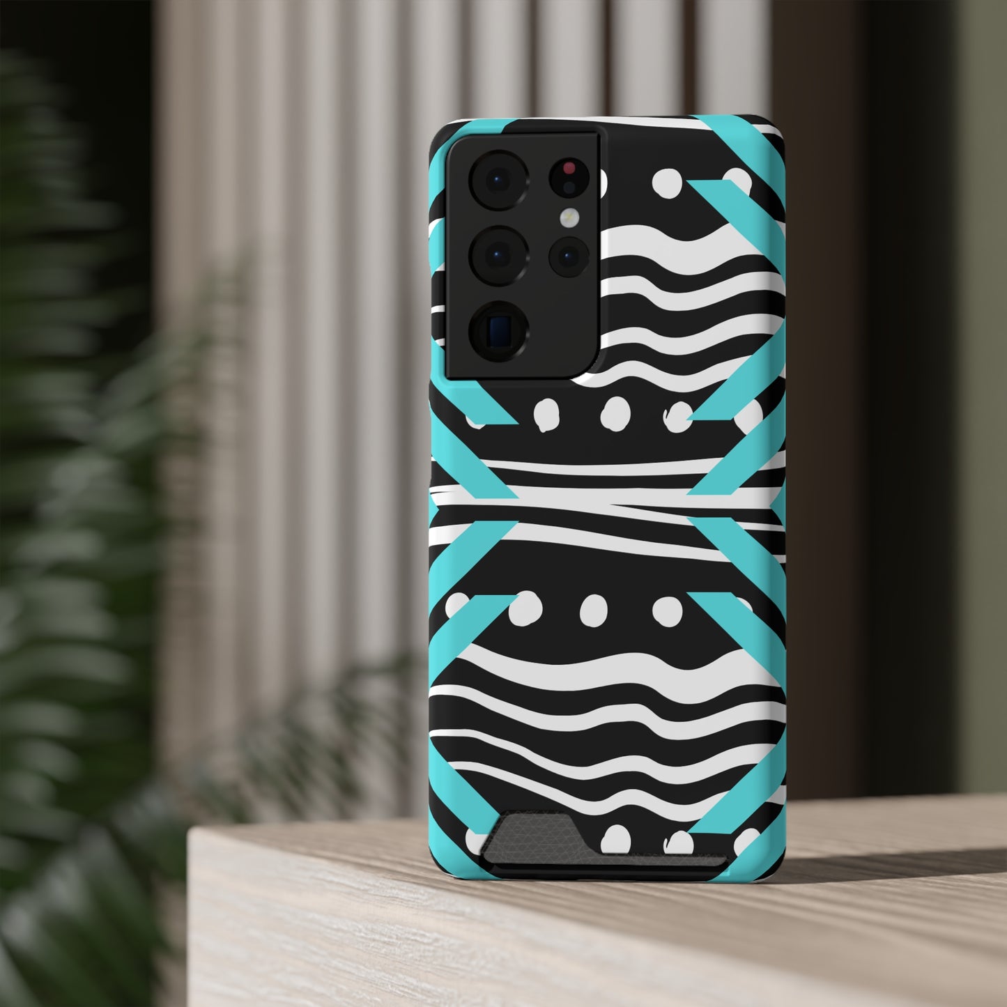 Ethnic Phone Case with Card Holder - Unique Phone Cases - Ethnic Print Phone Case