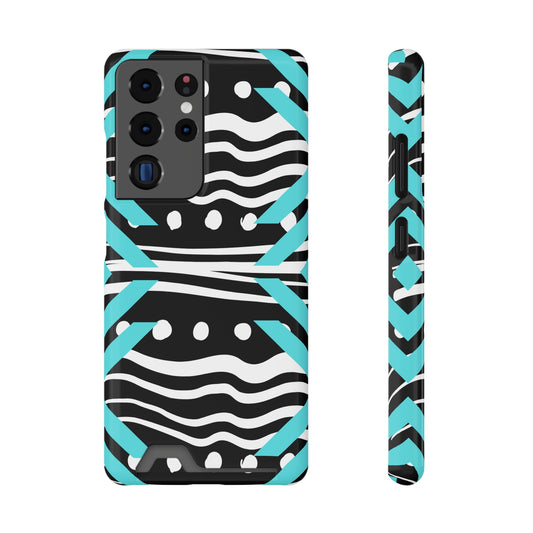 Ethnic Phone Case with Card Holder - Unique Phone Cases - Ethnic Print Phone Case