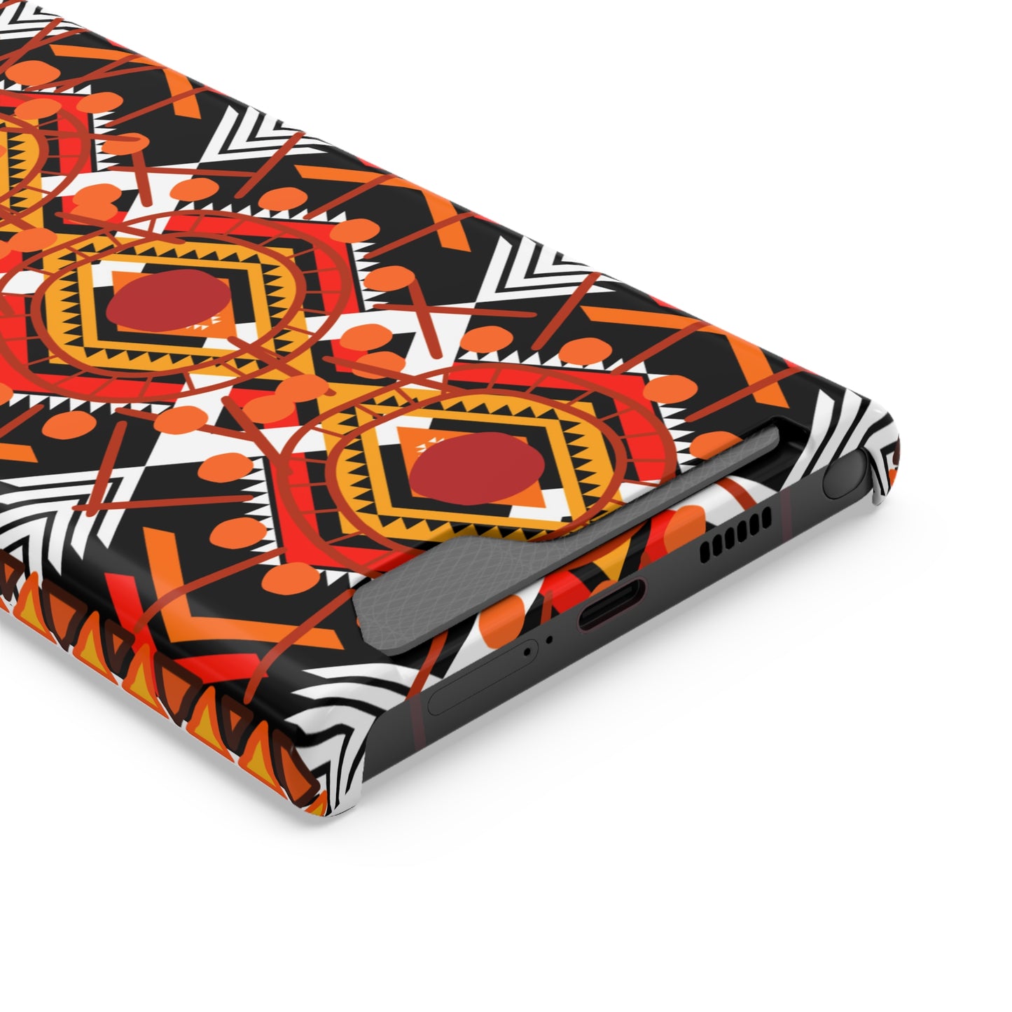 Ethnic Phone Case with Card Holder - Unique Phone Cases - Ethnic Print Phone Case