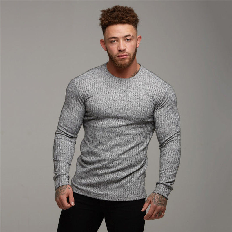 Casual Men's Slim Knit Long Sleeve T-shirt