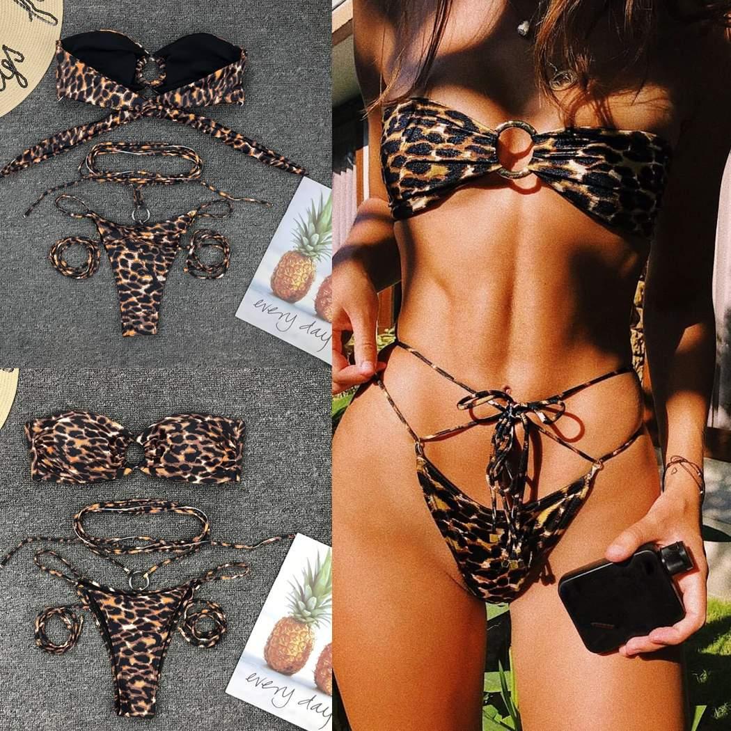 Leopard print bikini