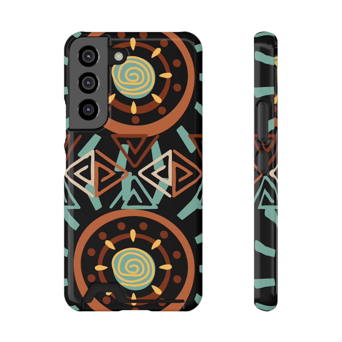 Ethnic Phone Case with Card Holder - Unique Phone Cases - Ethnic Print Phone Case