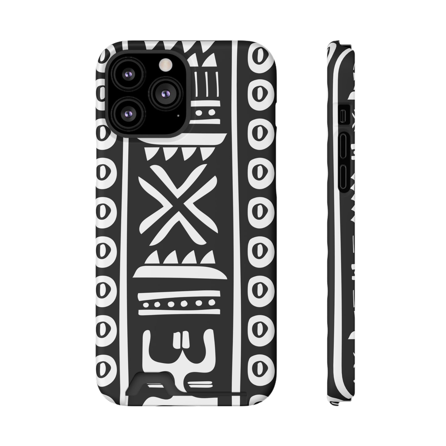 Ethnic Phone Case with Card Holder - Unique Phone Cases - African Print Phone Case