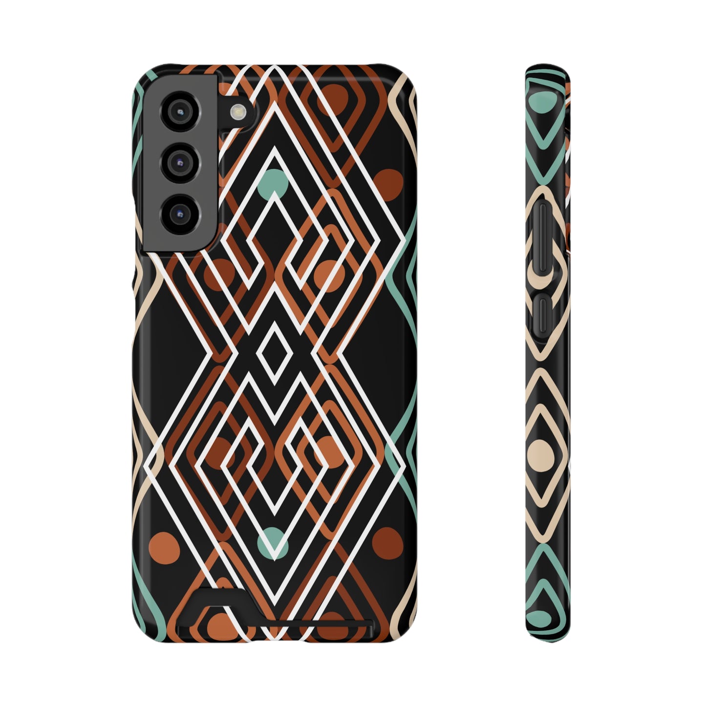 Ethnic Phone Case with Card Holder - Unique Phone Cases - Ethnic Print Phone Case