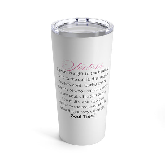 Beautiful Tumbler - "Sisters Love" (Word Art) - White Tumbler 20oz - Gifts - Women - Etsy - Gifts