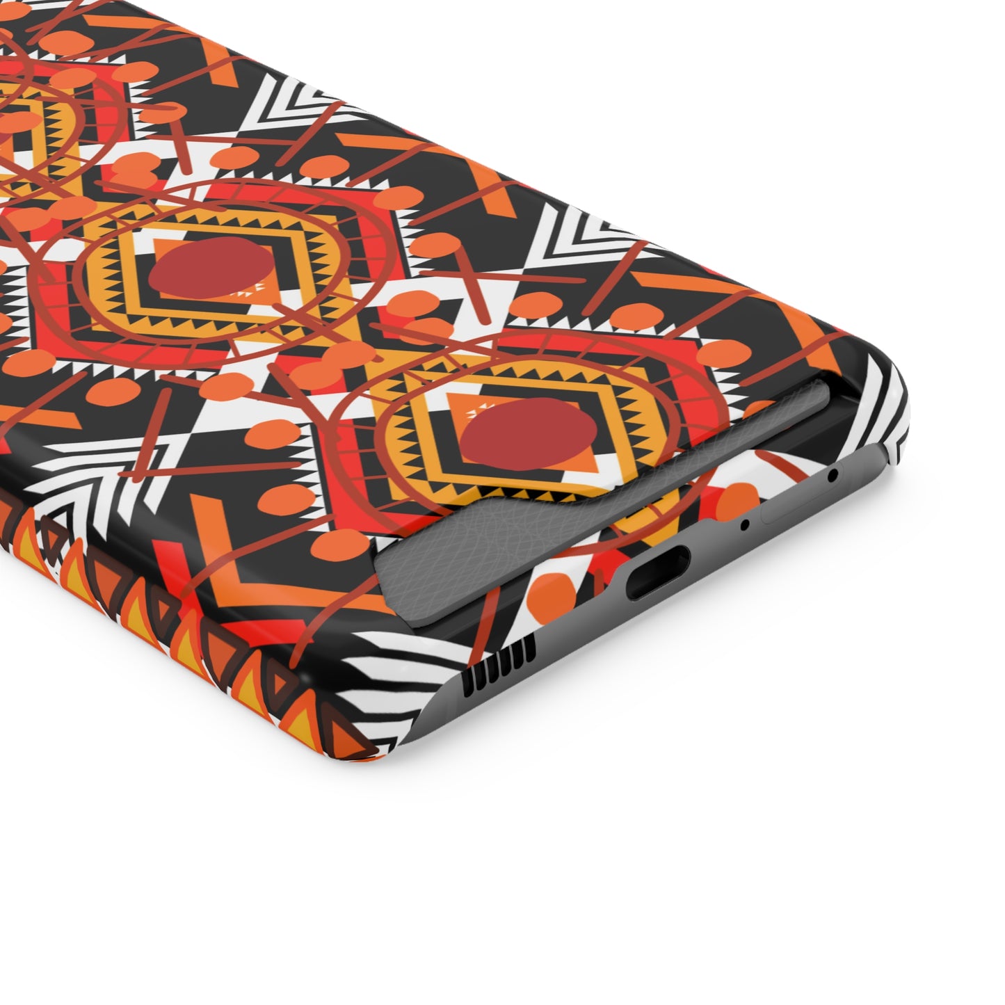 Ethnic Phone Case with Card Holder - Unique Phone Cases - Ethnic Print Phone Case