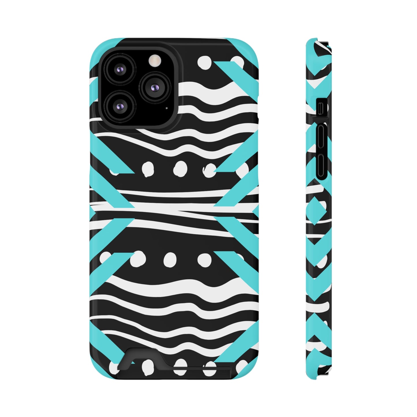 Ethnic Phone Case with Card Holder - Unique Phone Cases - Ethnic Print Phone Case