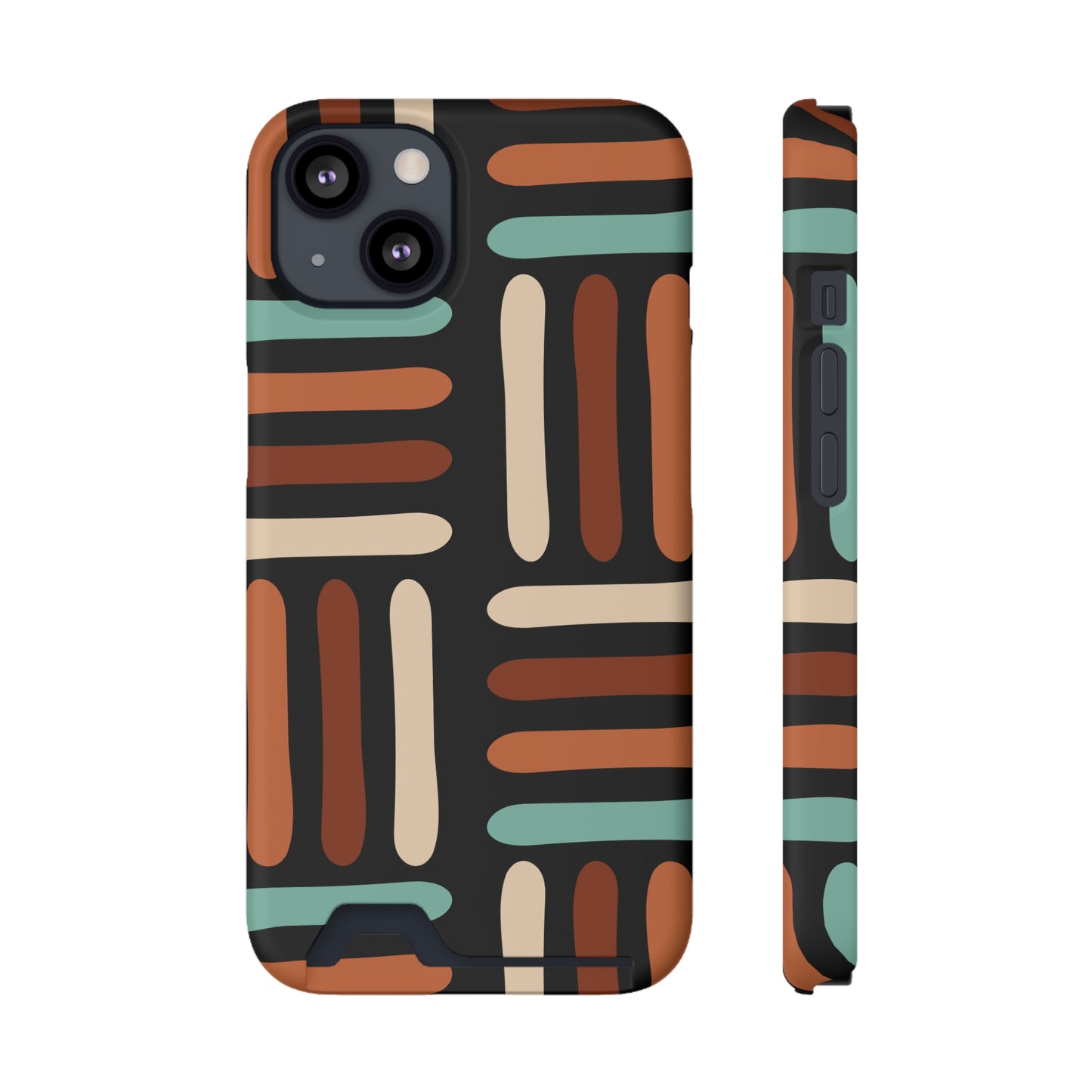 Ethnic Phone Case with Card Holder - Unique Phone Cases - Ethnic Print Phone Case