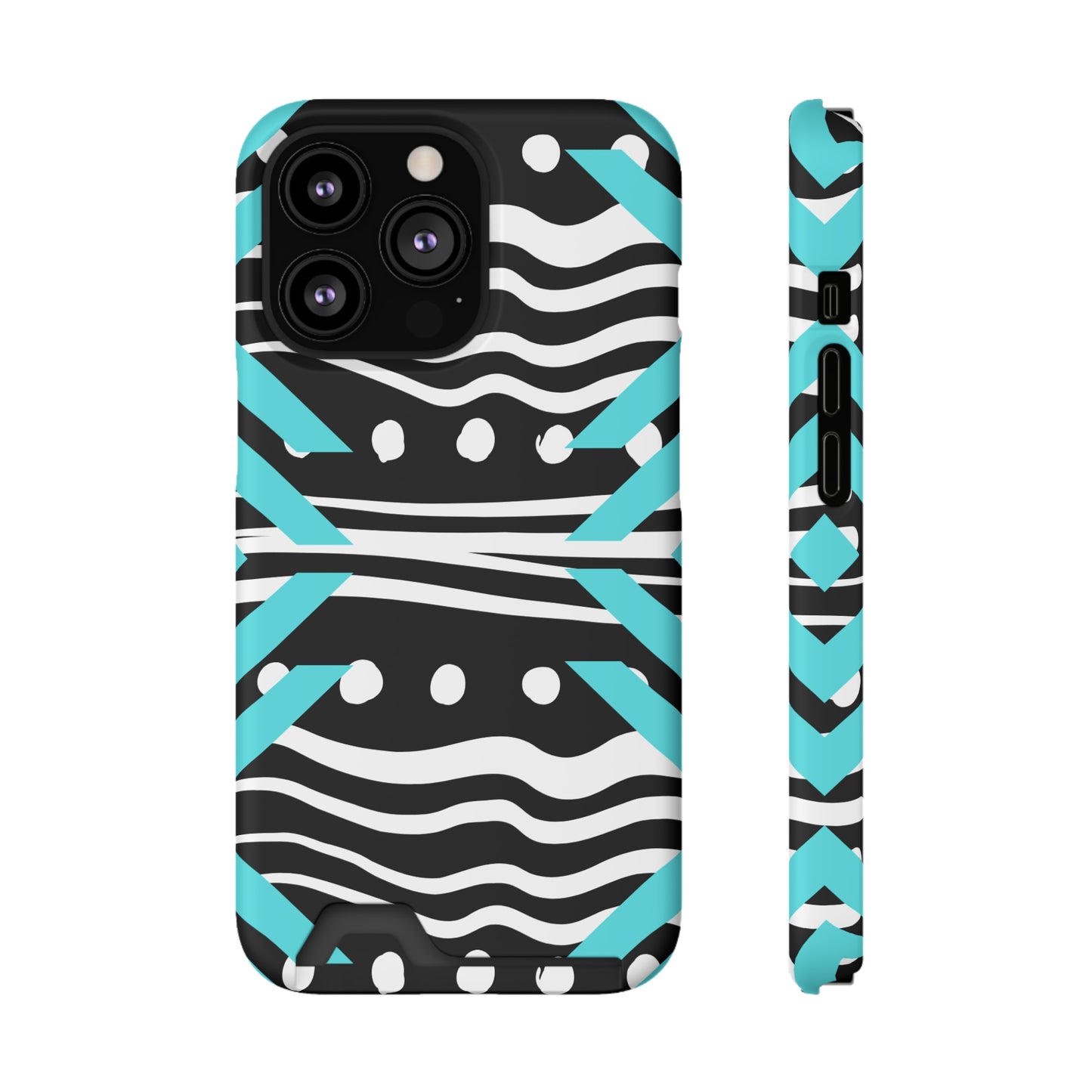 Ethnic Phone Case with Card Holder - Unique Phone Cases - Ethnic Print Phone Case