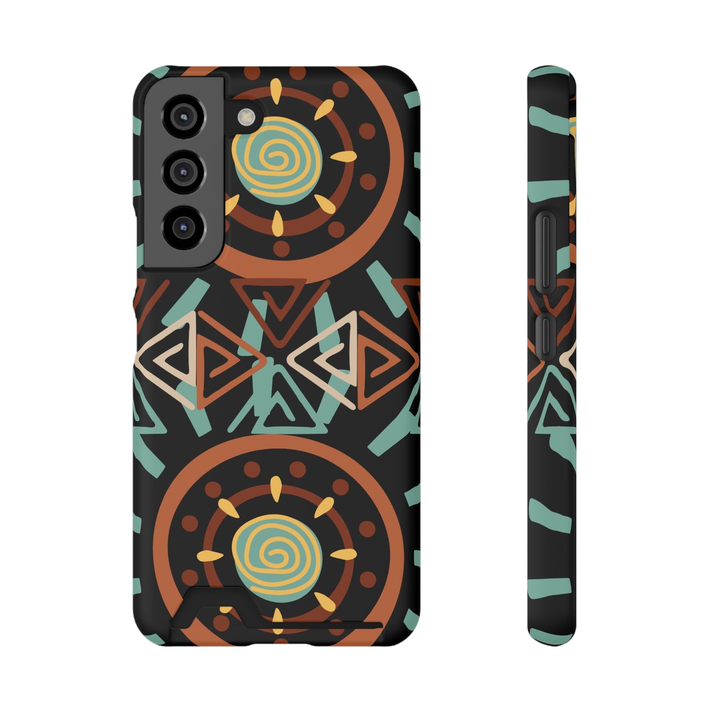 Ethnic Phone Case with Card Holder - Unique Phone Cases - Ethnic Print Phone Case