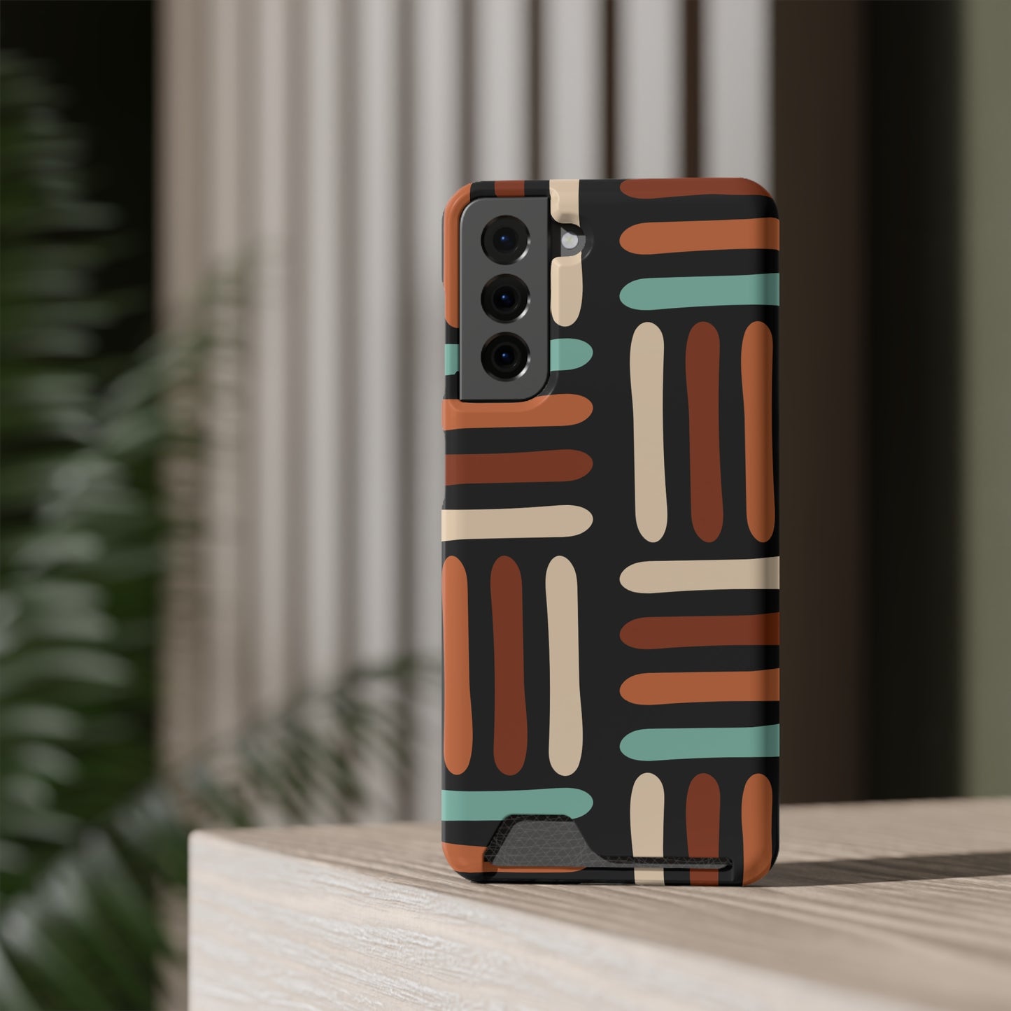 Ethnic Phone Case with Card Holder - Unique Phone Cases - Ethnic Print Phone Case