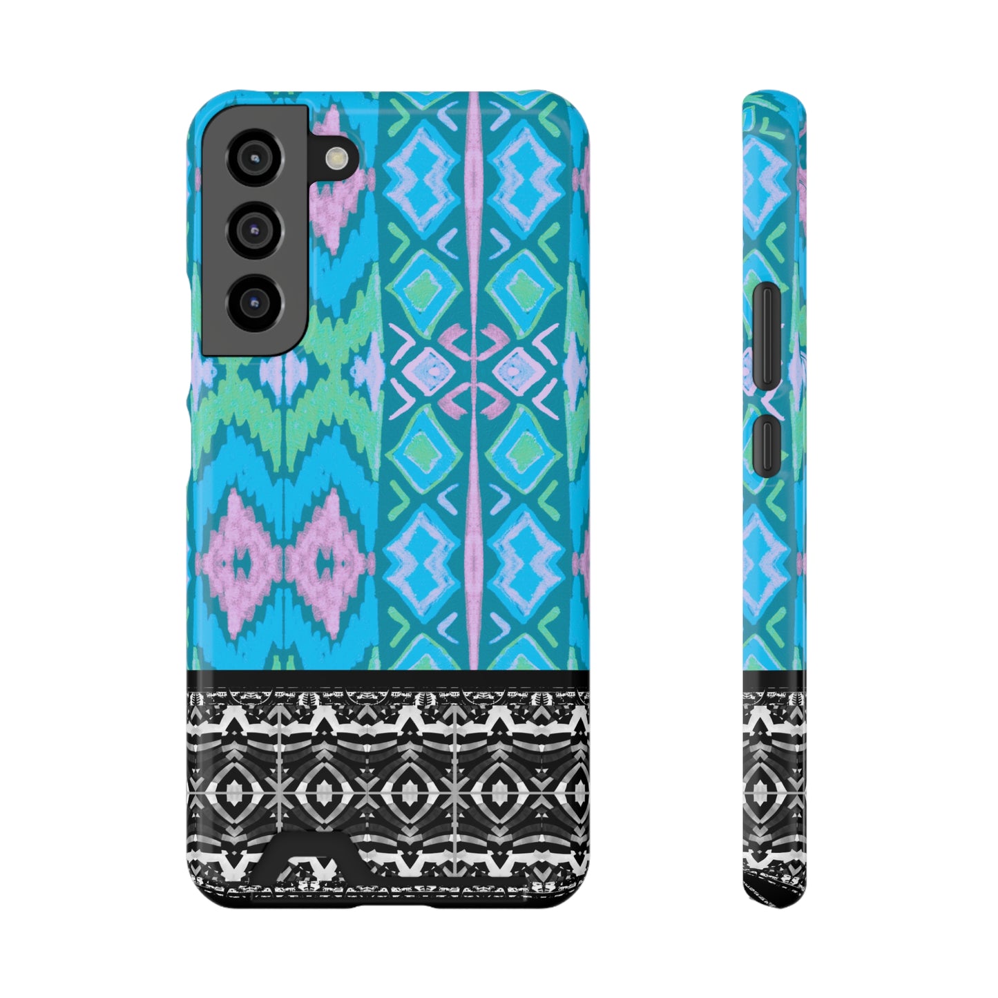 Ethnic Phone Case with Card Holder - Unique Phone Cases - African Print Phone Case