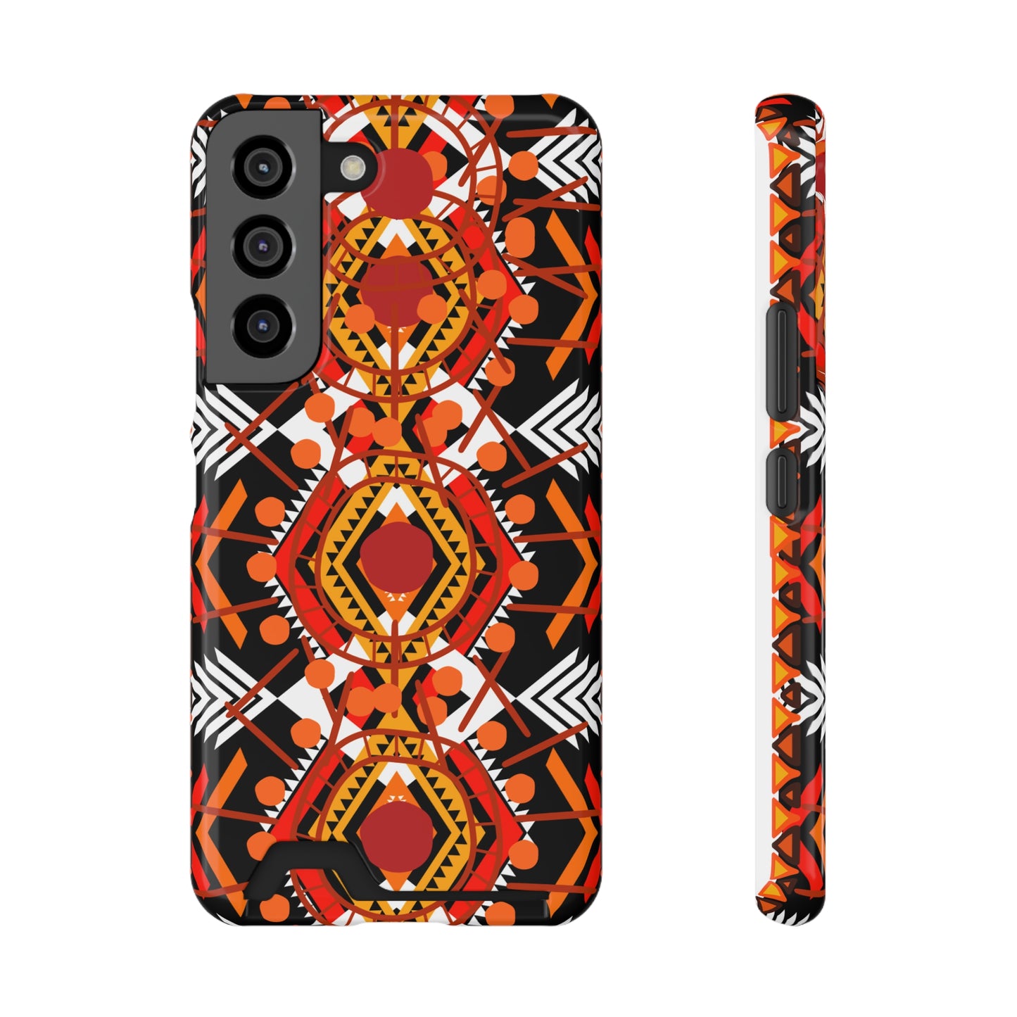 Ethnic Phone Case with Card Holder - Unique Phone Cases - Ethnic Print Phone Case