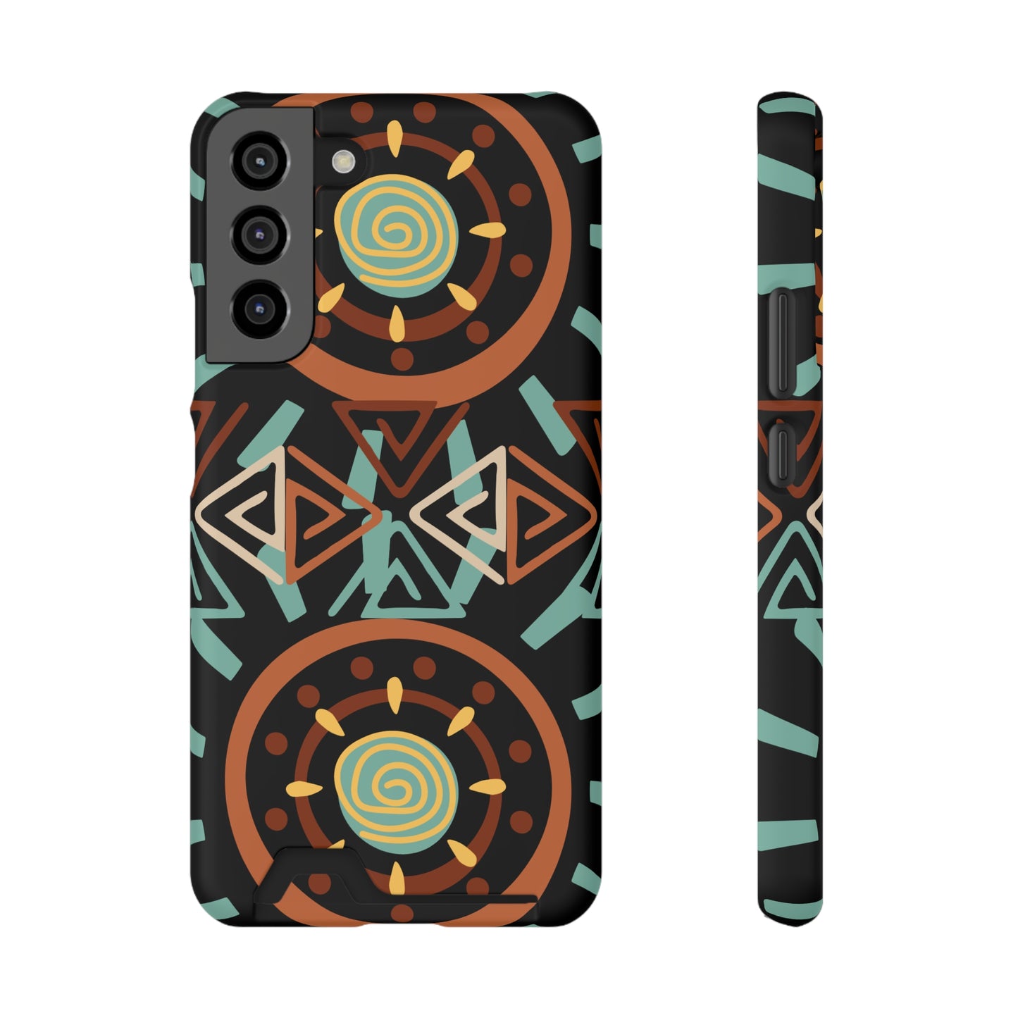 Ethnic Phone Case with Card Holder - Unique Phone Cases - Ethnic Print Phone Case