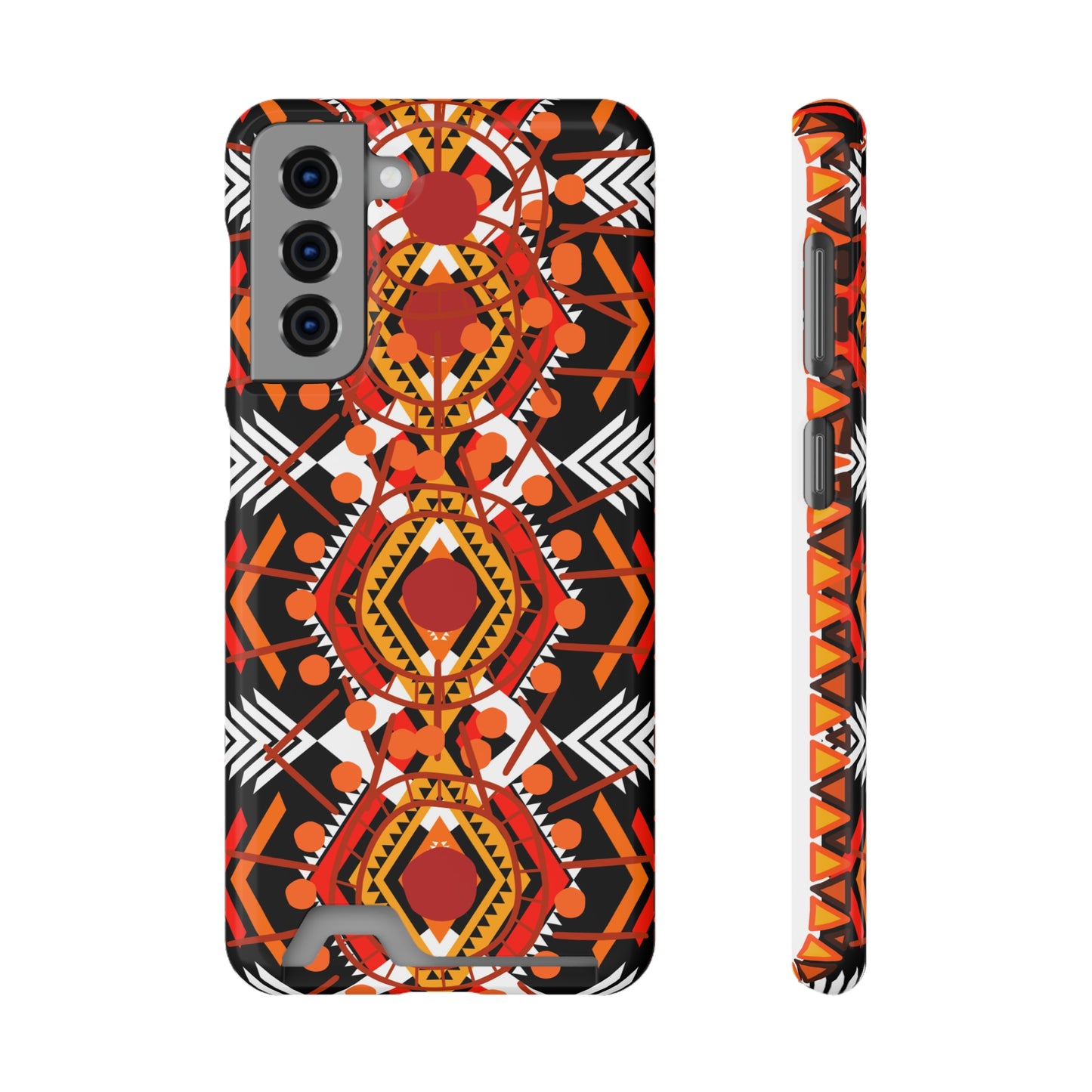 Ethnic Phone Case with Card Holder - Unique Phone Cases - Ethnic Print Phone Case