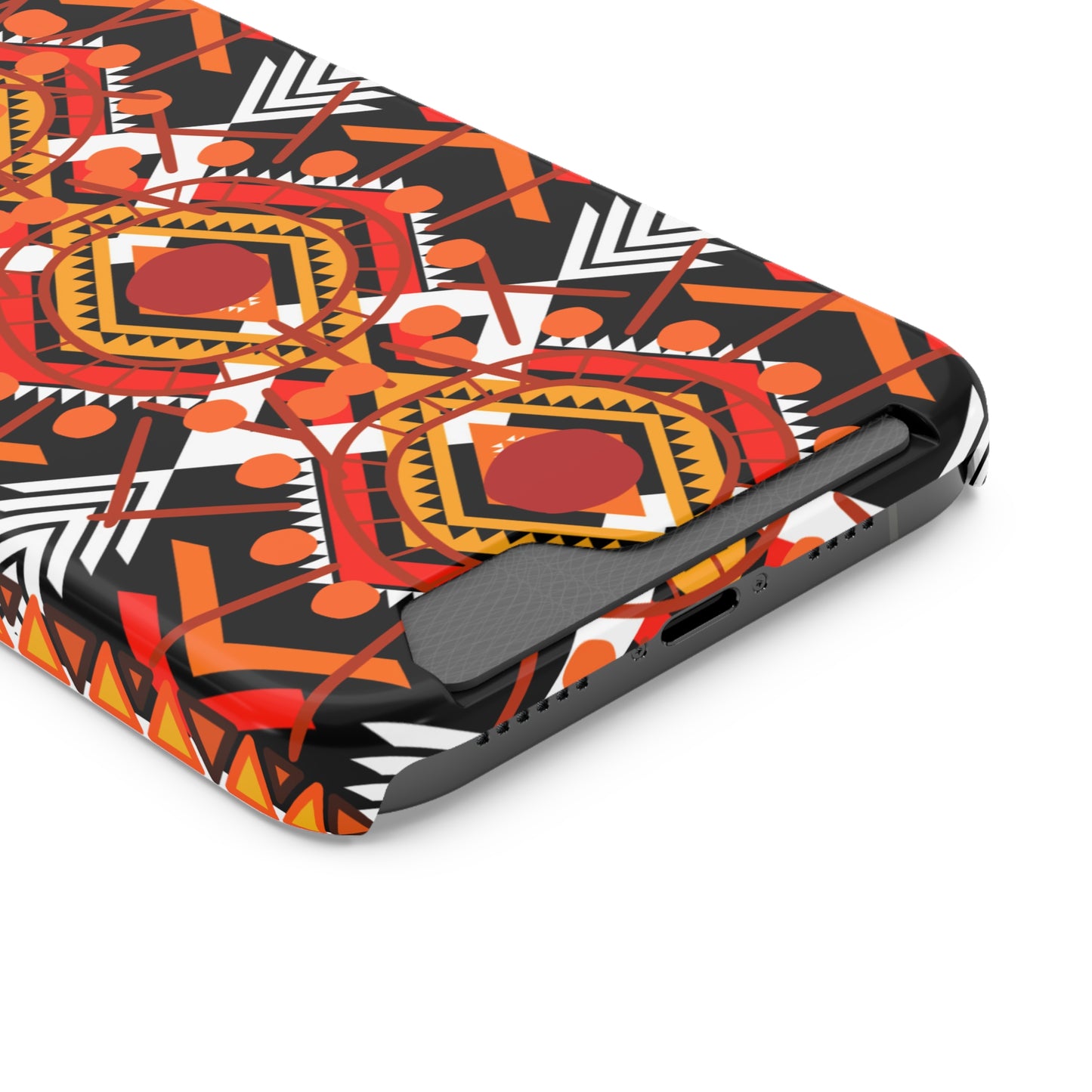 Ethnic Phone Case with Card Holder - Unique Phone Cases - Ethnic Print Phone Case