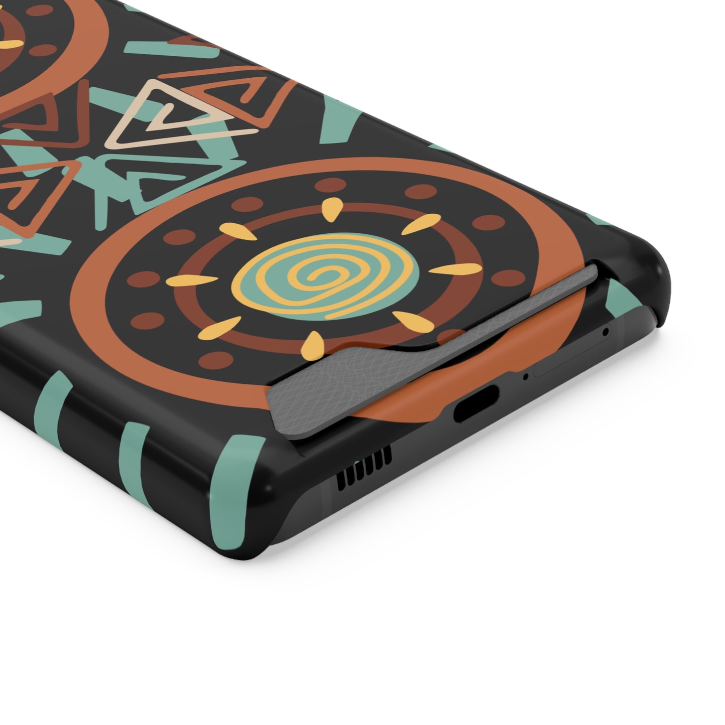 Ethnic Phone Case with Card Holder - Unique Phone Cases - Ethnic Print Phone Case