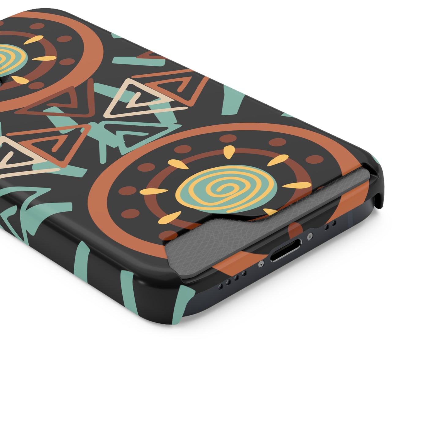 Ethnic Phone Case with Card Holder - Unique Phone Cases - Ethnic Print Phone Case