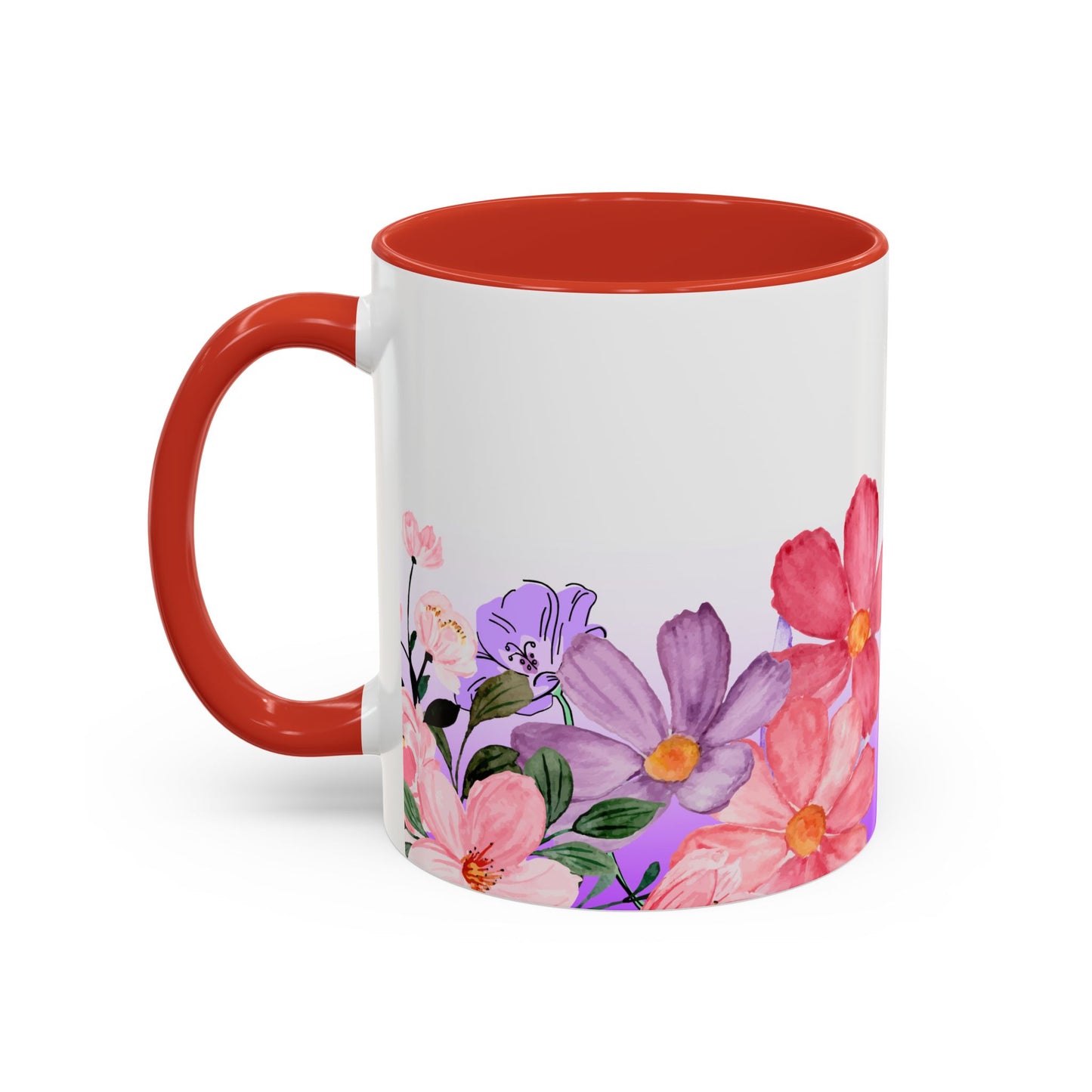 Inspirational Floral - Accent Coffee Mug (11, 15oz)