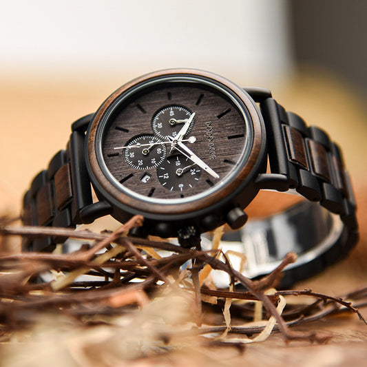 Wooden waterproof watch