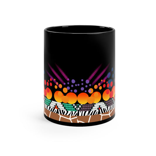 Enchanted Zeal "African Print" - Black mug 11oz